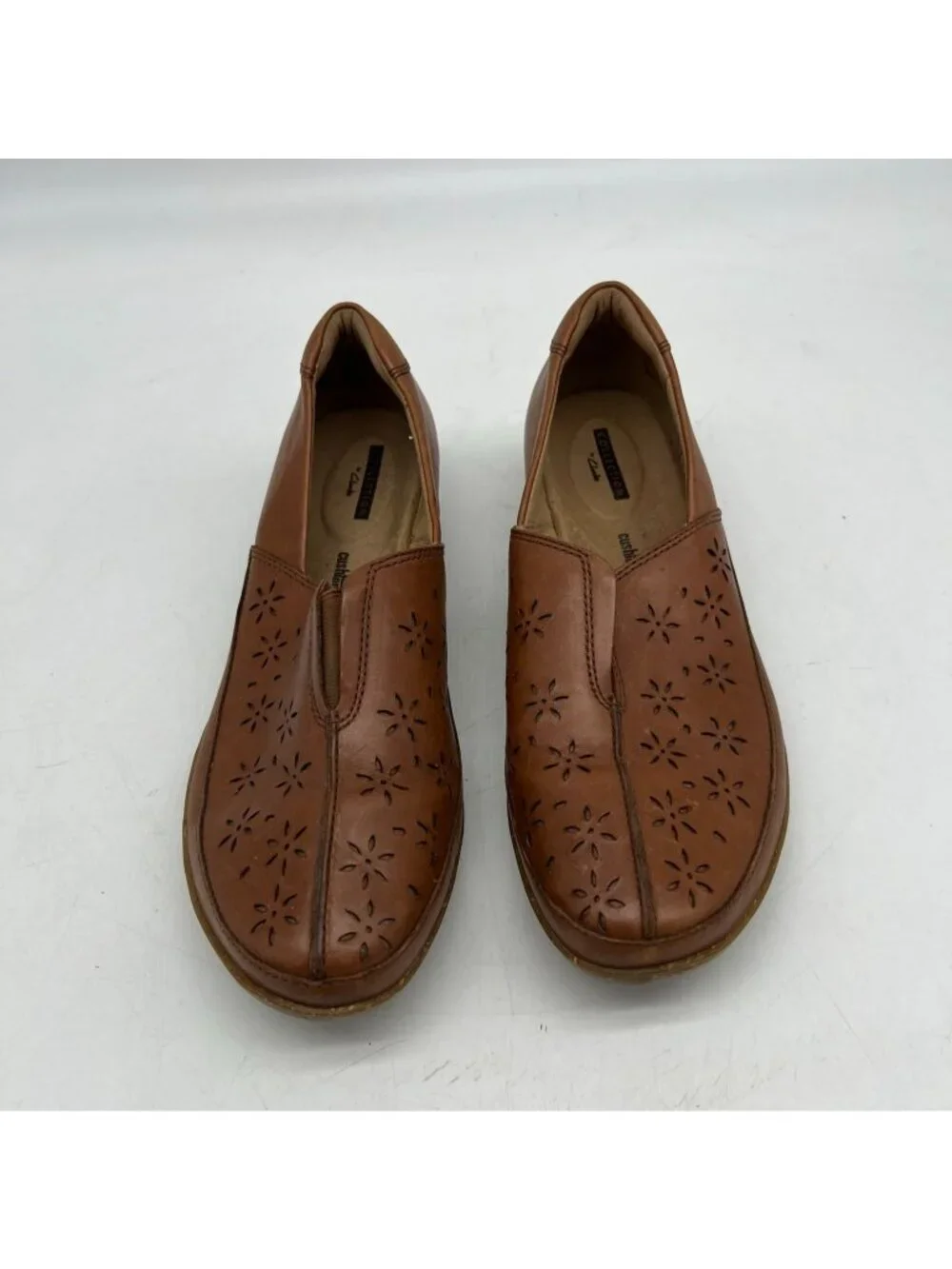 Clarks Collection Womens Everlay Dairyn Slip-On Loafer 10M Brown Leather Shoes